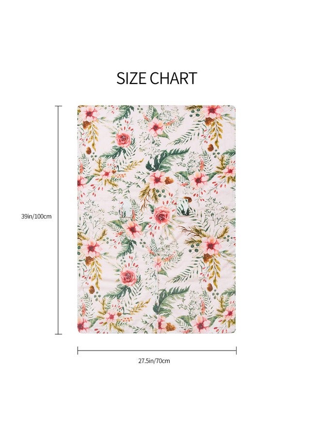 insular Floral Car Seat Covers for Babies, Infant Minky Car Seat Canopy Cover for Boys Girls, Newborn Carseat Cover, Breasstfeeding Nursing Cover, Rose - Image 4