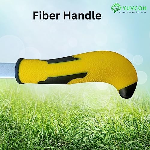Yuvcon Weeding Hook Curved Saw/Khurpi (Fiber Handle), Traditional Handsaw Light Weight for Grass and Weed Removing,Gardening and Agriculture Purpose, Hand-Powered Grass Cutter (6 inch) - Image 2