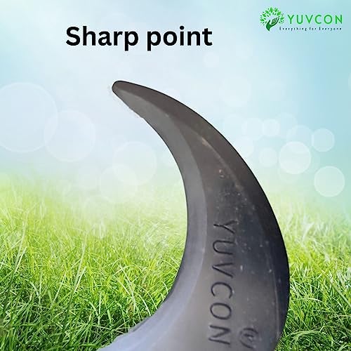 Yuvcon Weeding Hook Curved Saw/Khurpi (Fiber Handle), Traditional Handsaw Light Weight for Grass and Weed Removing,Gardening and Agriculture Purpose, Hand-Powered Grass Cutter (6 inch) - Image 3