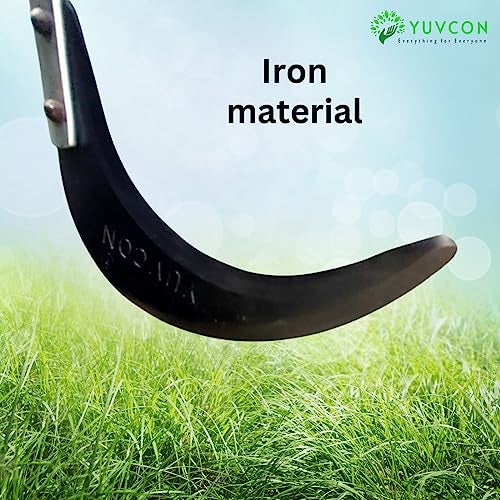 Yuvcon Weeding Hook Curved Saw/Khurpi (Fiber Handle), Traditional Handsaw Light Weight for Grass and Weed Removing,Gardening and Agriculture Purpose, Hand-Powered Grass Cutter (6 inch) - Image 4