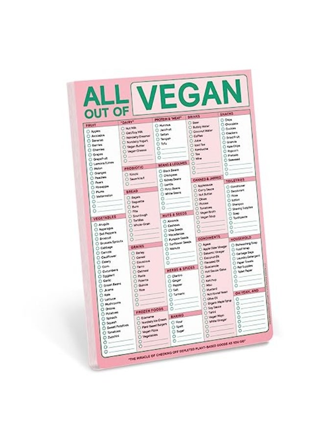 Knock Knock All Out Of Vegan With Magnet Classic Pad Pastel Version
