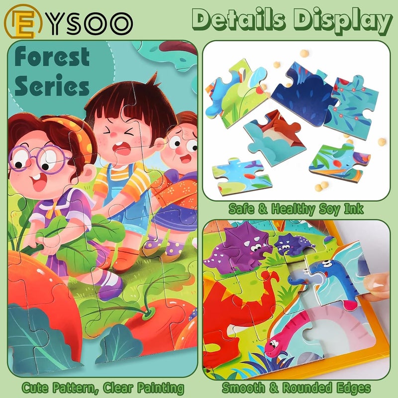 EYSOO Magnetic Jigsaw Puzzles 3 Pack Jigsaw Puzzle for Kids 16+20+25 PCS Toddler Puzzles Portable Travel Toy for 3+ Kids Boys Girls (Level 3-B) - Image 5