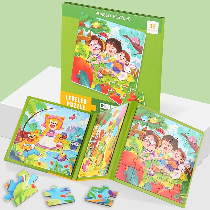 EYSOO Magnetic Jigsaw Puzzles 3 Pack Jigsaw Puzzle for Kids 16+20+25 PCS Toddler Puzzles Portable Travel Toy for 3+ Kids Boys Girls (Level 3-B) - Image 1