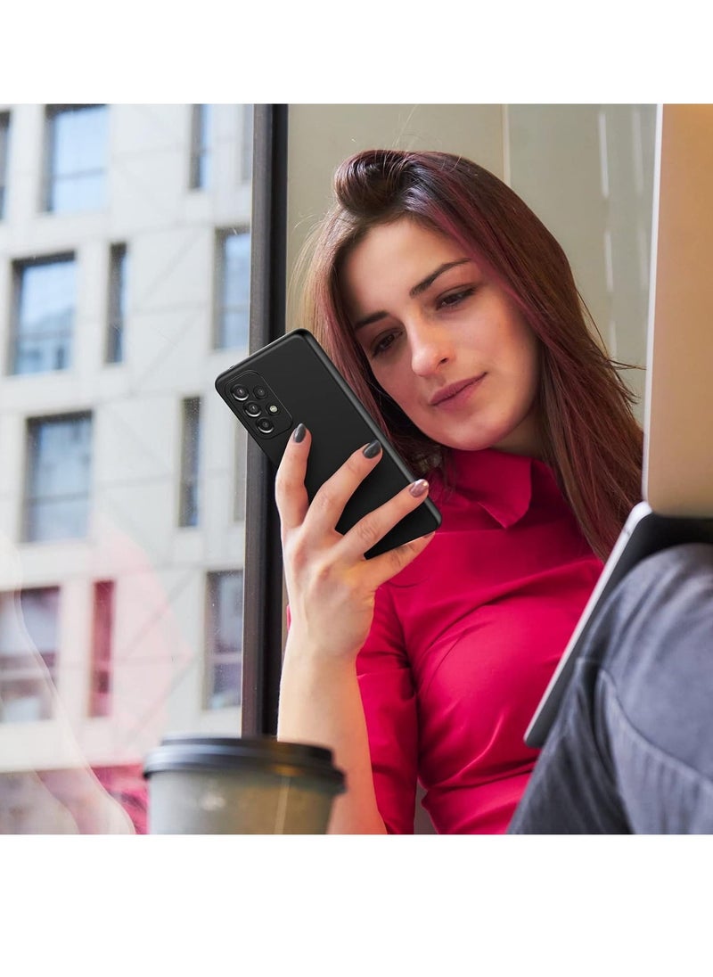 Raxoom Liquid Silicone Gel Rubber Case for Galaxy A53 5G - Black, Soft Microfiber Lining, Slim Hard Shell, Shockproof Protective Cover - Image 5