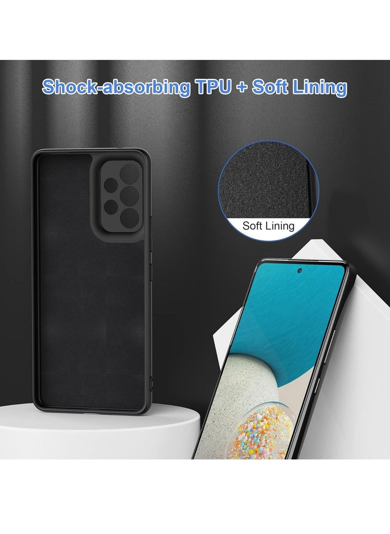 Raxoom Liquid Silicone Gel Rubber Case for Galaxy A53 5G - Black, Soft Microfiber Lining, Slim Hard Shell, Shockproof Protective Cover - Image 2