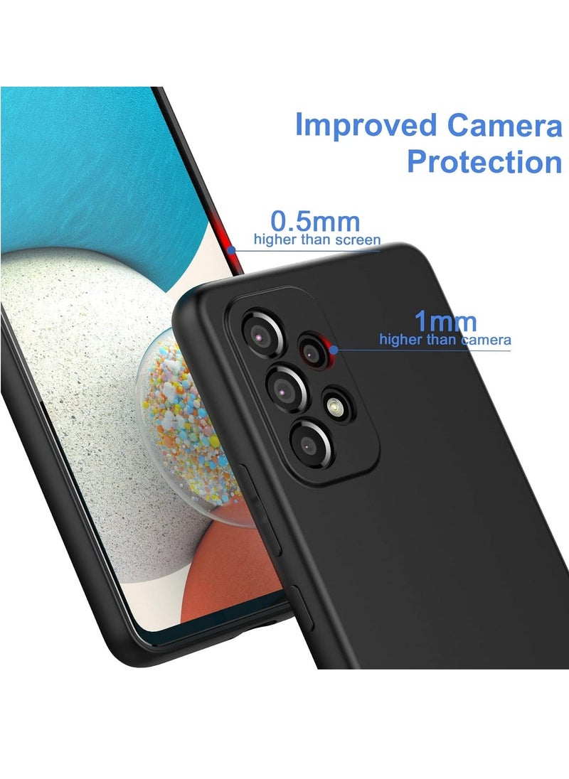 Raxoom Liquid Silicone Gel Rubber Case for Galaxy A53 5G - Black, Soft Microfiber Lining, Slim Hard Shell, Shockproof Protective Cover - Image 3