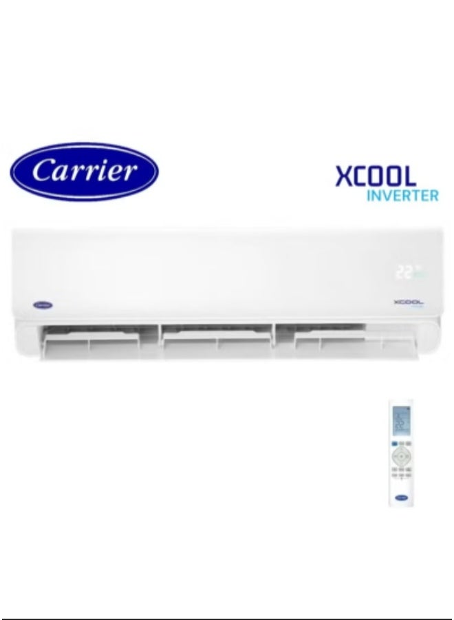 Carrier XCool Split Air Conditioner, 1.5 HP, Cooling/Heating, White - 53QHEFT12DN8-708F