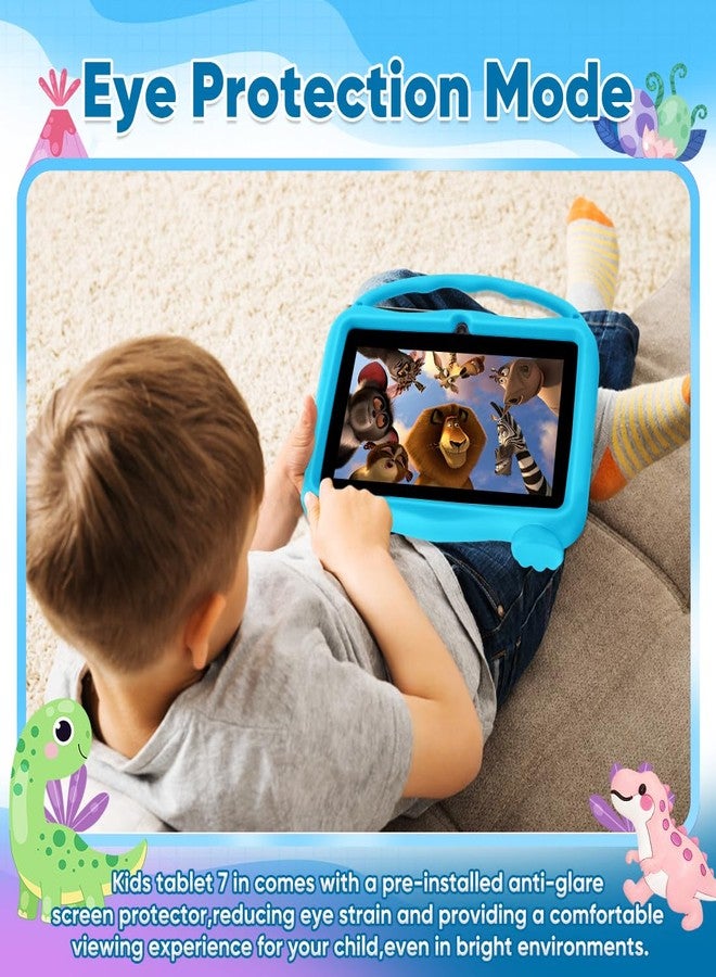 MengDash Kids Tablet, 7 inch Tablet for Kids, Educational Learning Toddler Tablet Android 15, 8(3+5) GB RAM+32GB ROM Storage, WiFi for Baby Girl boy Present 3-10(Blue) - Image 4