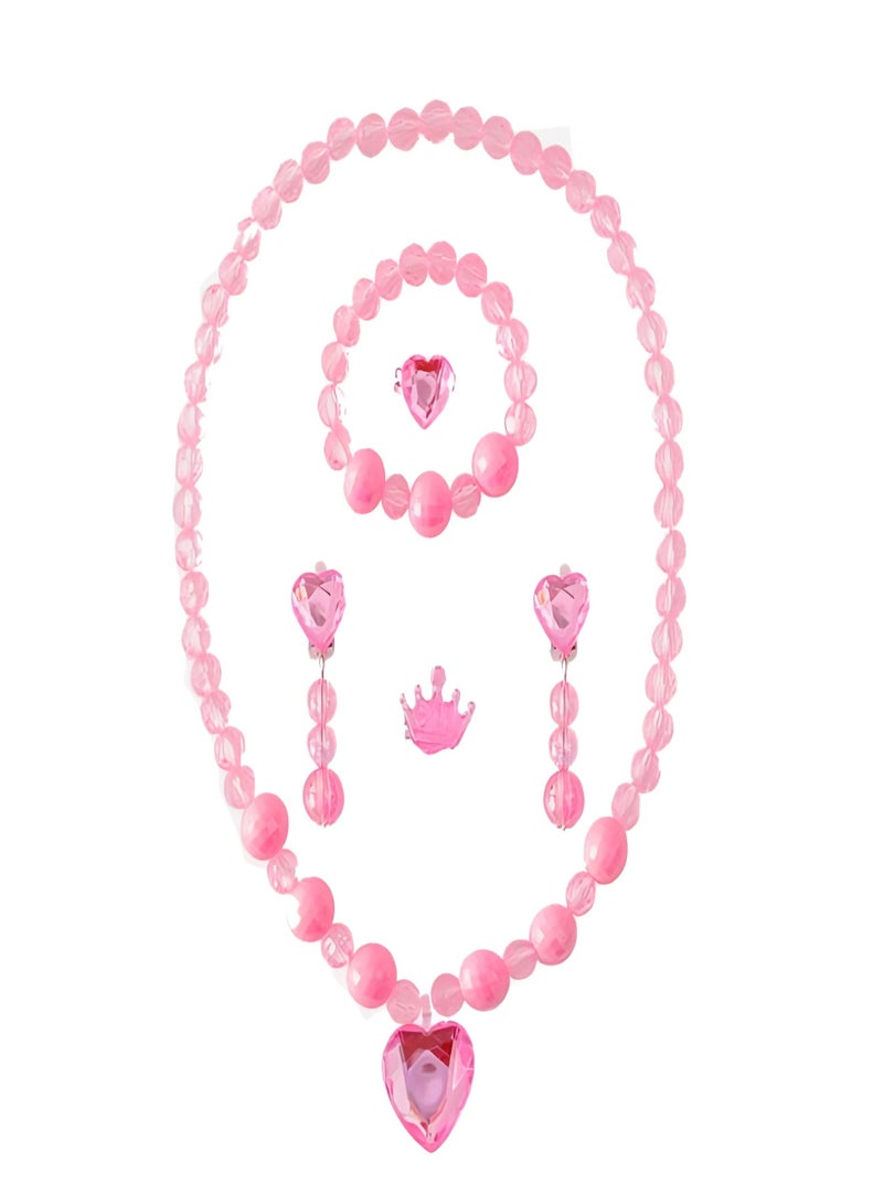 Halloween Children's Day  Children's Stage Costume Costume Pink Princess Dress Accessories 7 pieces - Image 5