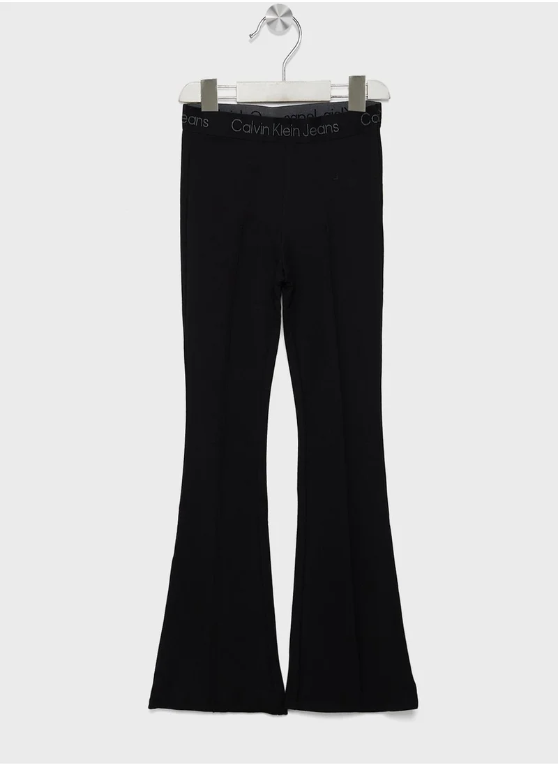 Calvin Klein Jeans Kids Punto Tape Flare Trousers