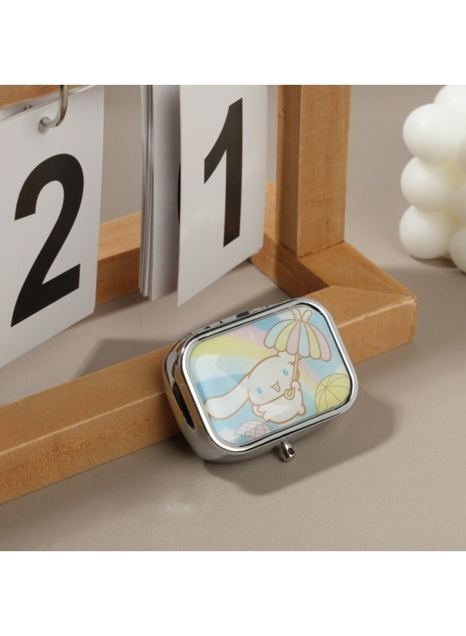 Little Red Book Same Style Cinnamon Dog Cartoon Cute Flip Storage Portable Candy Pill Box elry Diy Accessories Box