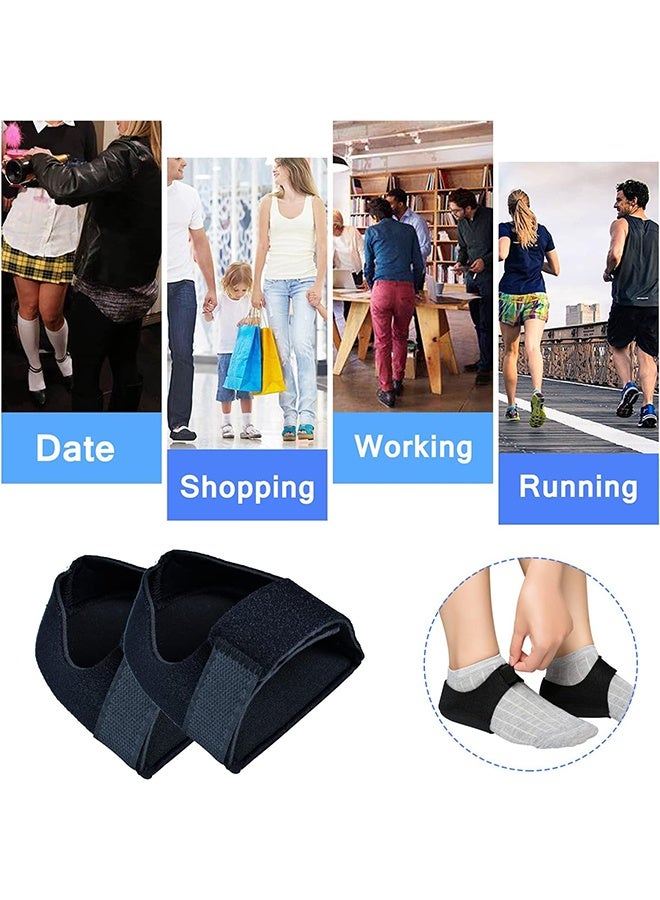 Generic Plantar Fasciitis Socks with Arch Support Heel Protector for Plantar Fasciitis and Heel Pain Relief, Achilles Tendinitis, Dry Cracked Heels, Cushioned Heel Cups for Men & Women, (1 Pair black Size:L) - Image 3