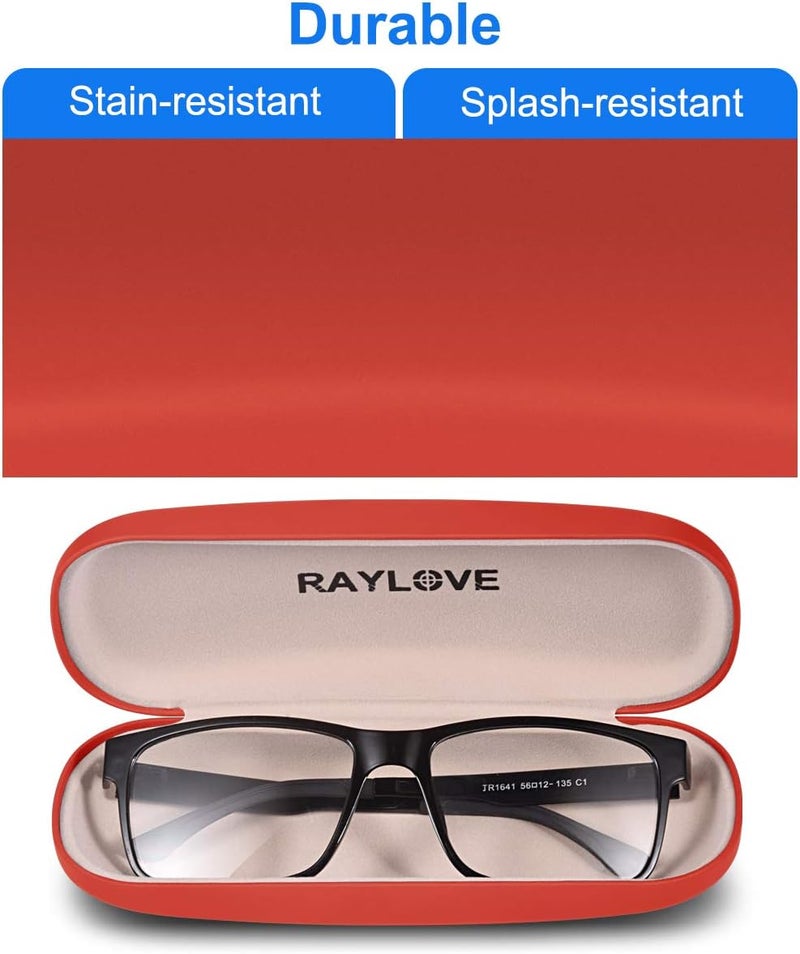 RayLove علبة نظارات راي لوف الصلبة للجنسين، حافظة واقية للنظارات - Image 4