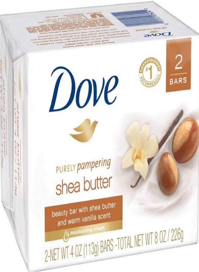 Dove Men+Care Dove Beauty Bar Soap - Purely Pampering - Shea Butter - 2 Count 4 OZ Bars Per Package - Pack of 2 Packages (Total of 4 Bars)4