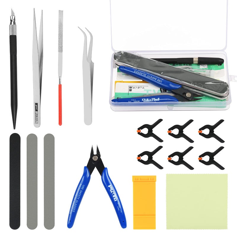 SUNYOK SUNYOK 18pcs Model Tools Kit Gundam Model Making Tools Kit Hobby Craft Tool Sets for Model Making Modeler Basic Building Tools and Equipment for Plastic Planes Ship Boats Adults Kids  - Image 1