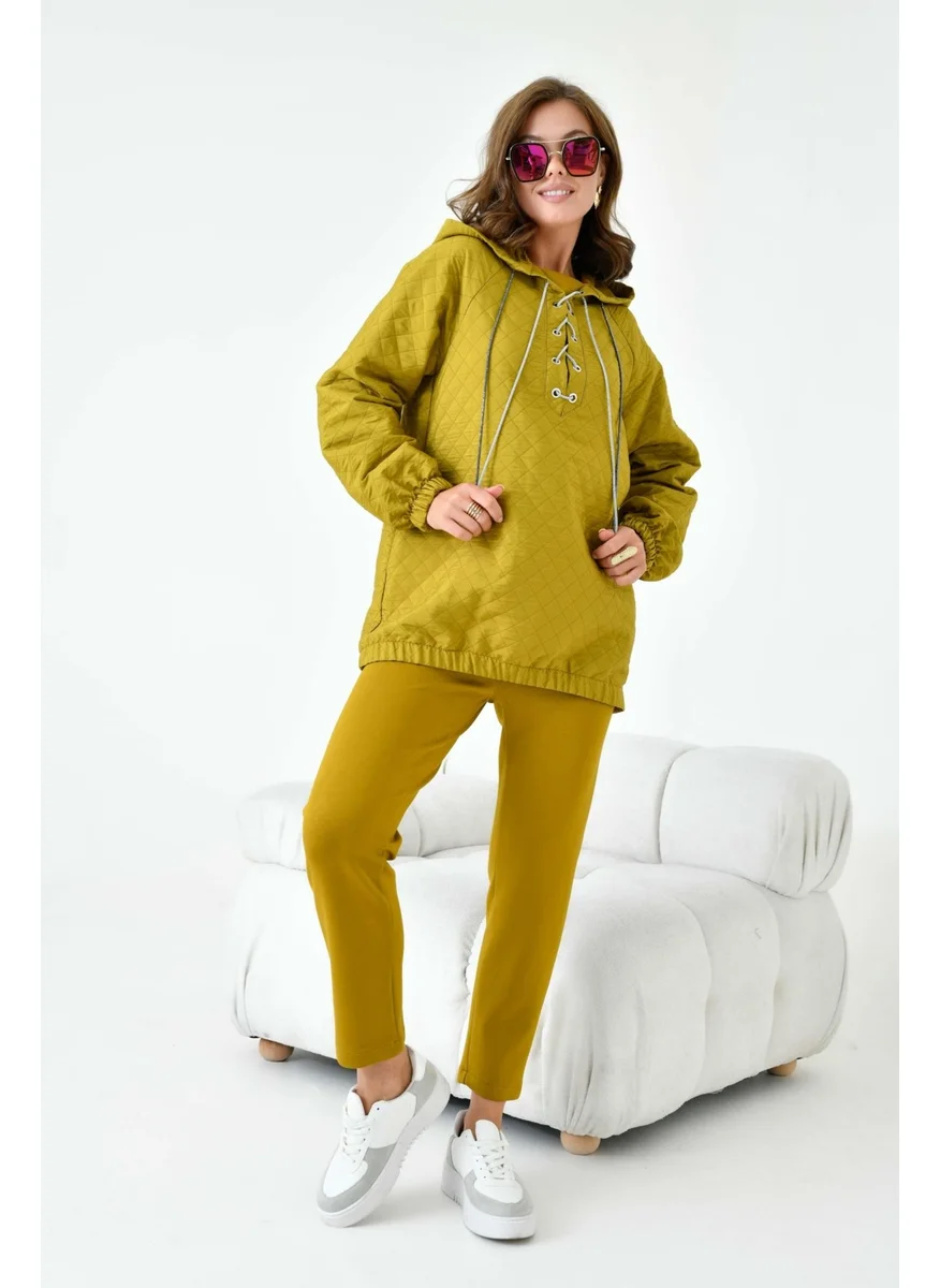 Garmi Women's Quilted Set Mustard