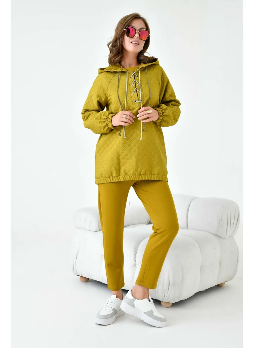 Garmi Women's Quilted Set Mustard