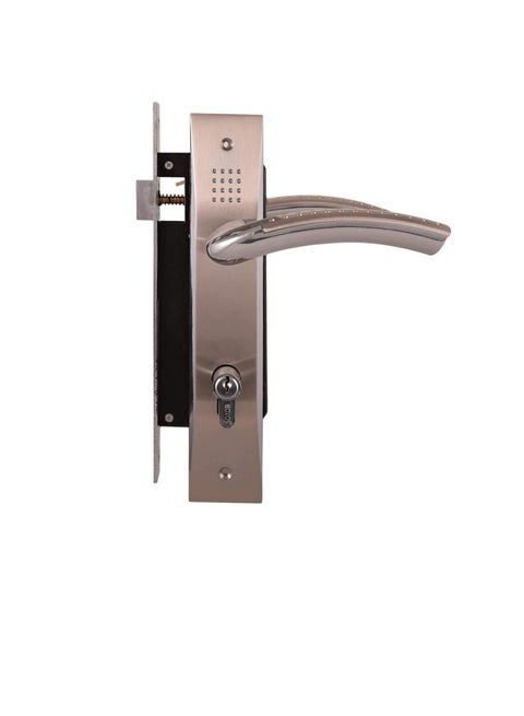 Robustline Lever Door Handle Lockset, Complete Set with Handle and Lockbody with 3 keys. (Copper)