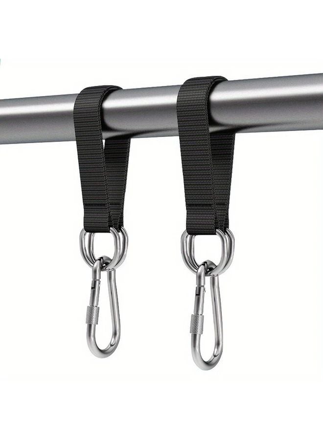 4pcs Heavy Duty Stainless Steel Hanging Straps with Metal Hooks for Outdoor Swings Hammocks - Image 4