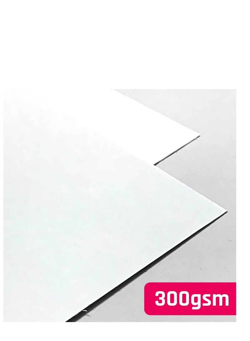Terabyte White Cardstock, A4 300gsm Thick Paper sheets Heavyweight card Paper for Printing Scrapbooking Card Making Invitations Menus Flyers DIY Arts Crafts, 25 sheets, 21 cm x 29.7 cm - Image 2