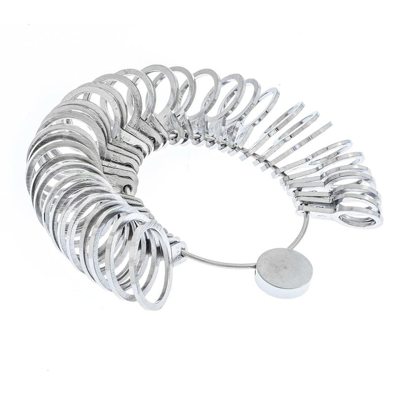 SE 36Piece Chrome Plated Brass Ring Sizer Set USA Sizes 115 EU 4176 International 136 JT130RS