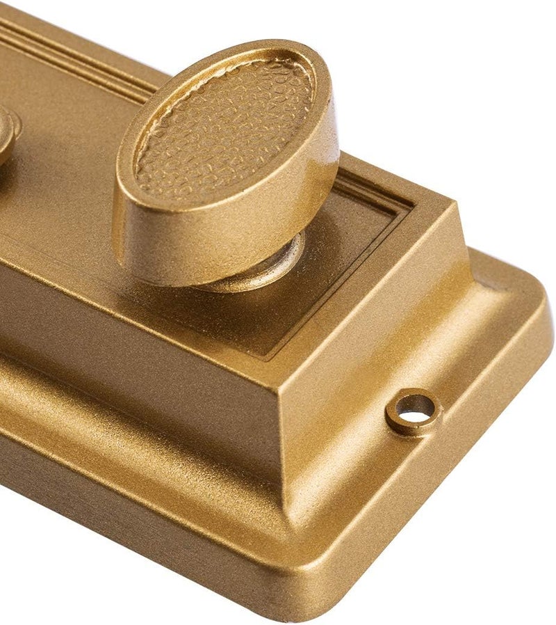 SUMBIN Night Latch Lock Zinc Cylinder with Latch Bolt Gold Finish - Image 4