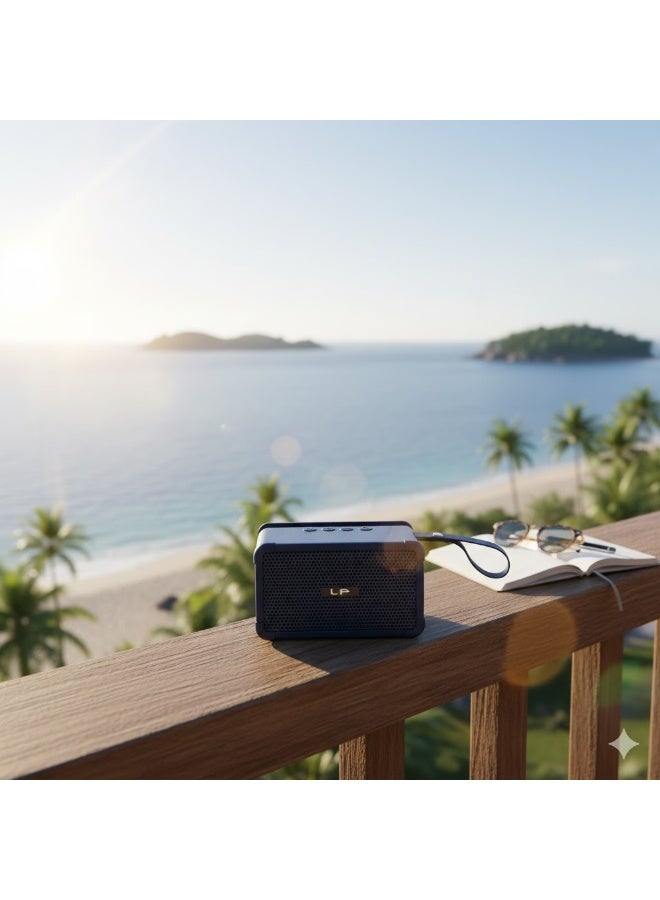 ال بي مكبر الصوت المحمول من الذي يجمع بين التصميم العصري الجذاب والتقنيات الصوتية المتقدمة. رفيقك المثالي في كل مكان لون ازرق داكن - Image 4
