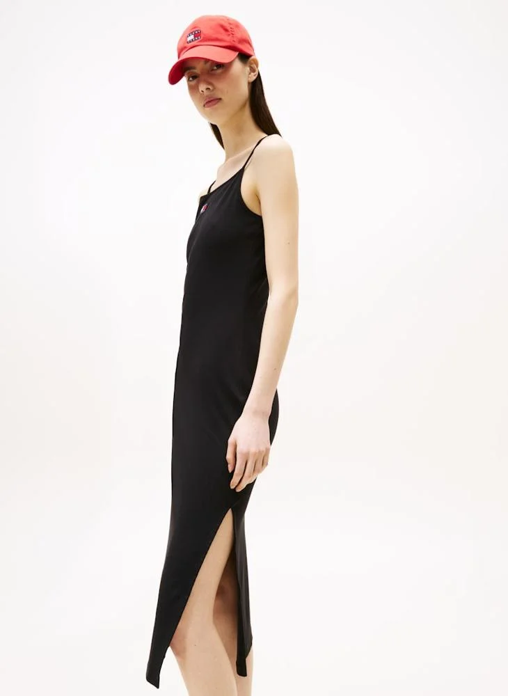 تومي جينز Logo Bodycon Midi Dress