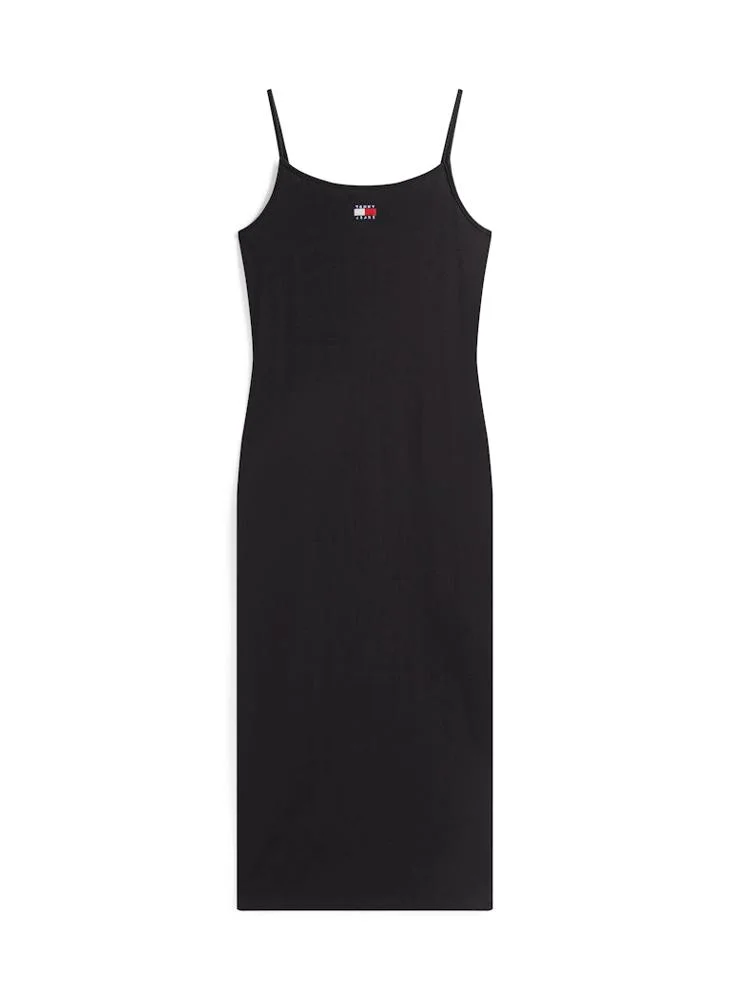 TOMMY JEANS Logo Bodycon Midi Dress