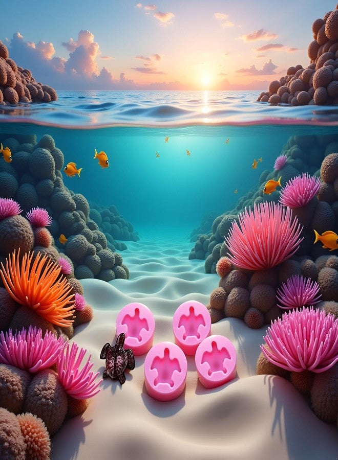 DPWOUM 6Pcs Sea Turtle Resin Mold Small, 3D Animal Silicone Molds for Resin Casting, Tortoise Making Mold for DIY and Plaster Casting,Cake,Chocolate,Soap,Polymer Clay Decoration Tools,Clay Molds - Image 4