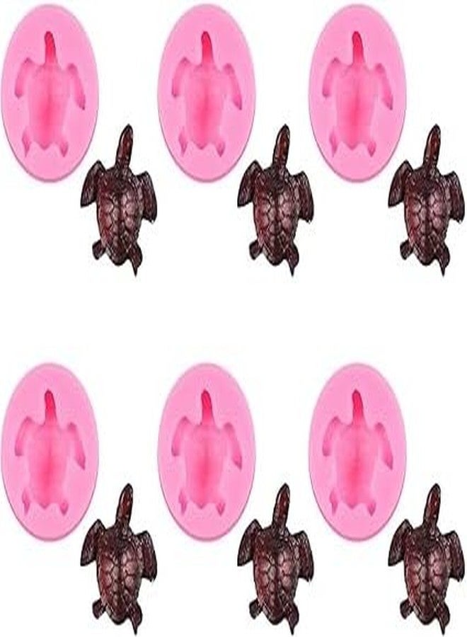 DPWOUM 6Pcs Sea Turtle Resin Mold Small, 3D Animal Silicone Molds for Resin Casting, Tortoise Making Mold for DIY and Plaster Casting,Cake,Chocolate,Soap,Polymer Clay Decoration Tools,Clay Molds - Image 1