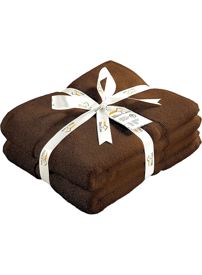 Bliss Casa Bath Mats 1000 Gsm Bathroom Mat For Toilets Super Soft And Extra Absorbent Floor Mats For Elegant Look Brown - Image 2