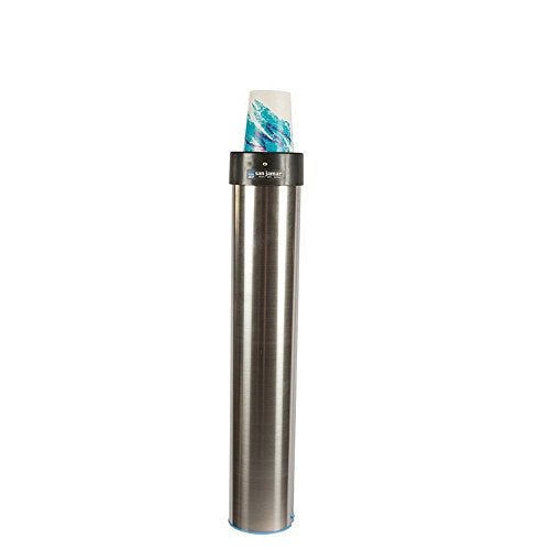 San Jamar Surface Mount Cup Dispenser Vertical, 12 - 24 Oz. Cups for Restaurants, Dining Halls, and Fast Food, Stainless Steel, 23.75 Inches, Silver - Image 4