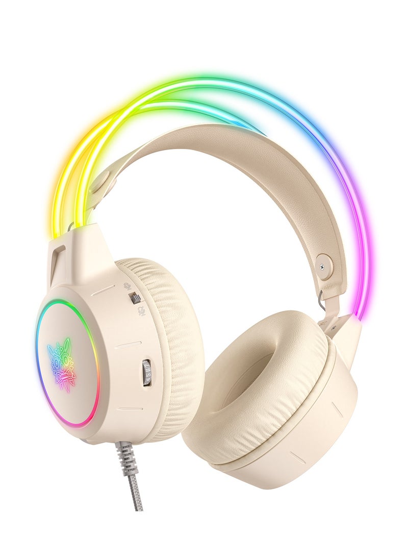 onikuma X15 Pro Wired PC Gaming Headphone with Mic and LED Light - Image 2