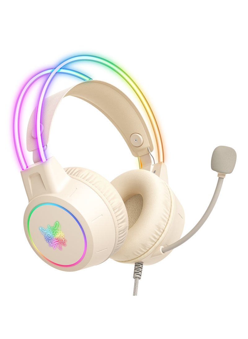 onikuma X15 Pro Wired PC Gaming Headphone with Mic and LED Light - Image 3