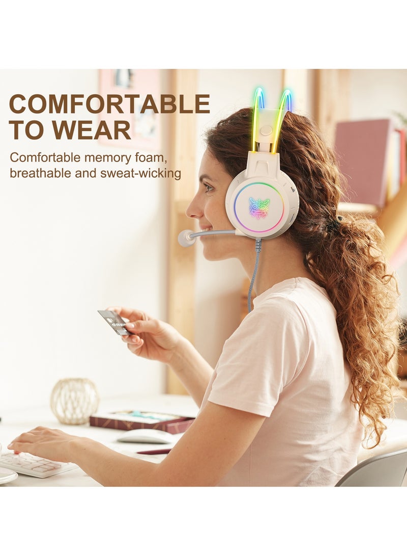 onikuma X15 Pro Wired PC Gaming Headphone with Mic and LED Light - Image 4