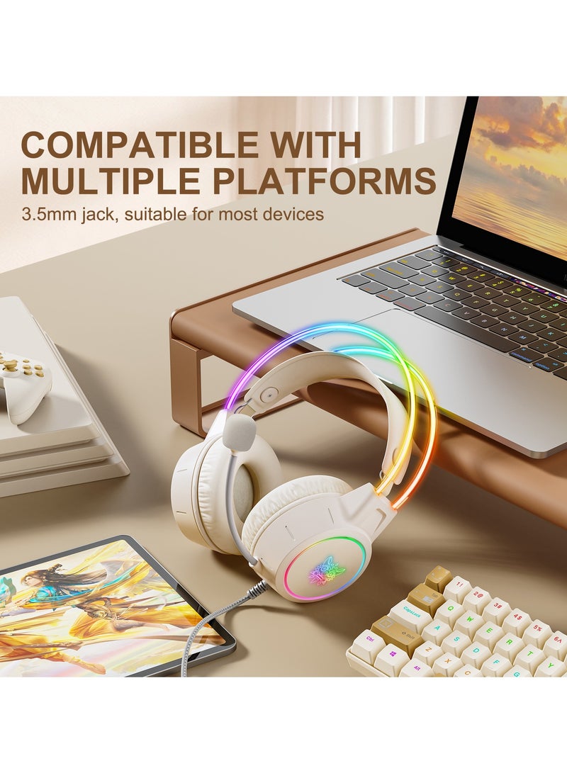 onikuma X15 Pro Wired PC Gaming Headphone with Mic and LED Light - Image 5