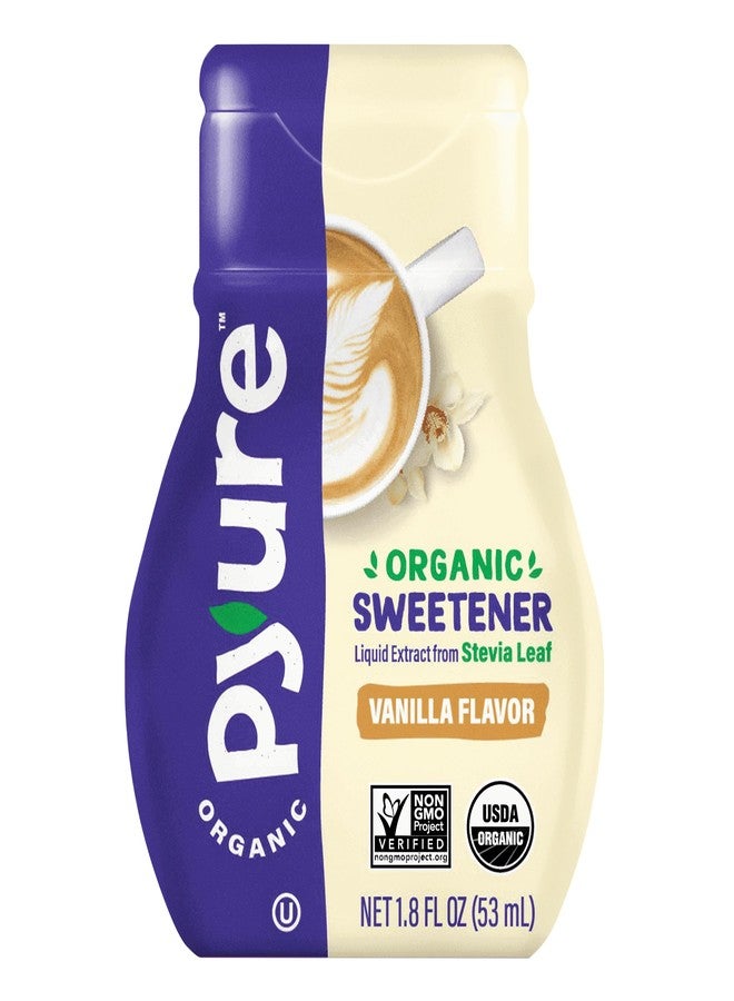 Pyure Organic Vanilla Stevia Liquid Sweetener | Sugar-Free Stevia Drops | Keto Sugar Substitute | Zero Calorie, Zero Carb, Zero Sugar | Liquid Sweetener for Coffee, Tea, Baking | 1.8 fl oz Bottle - Image 1
