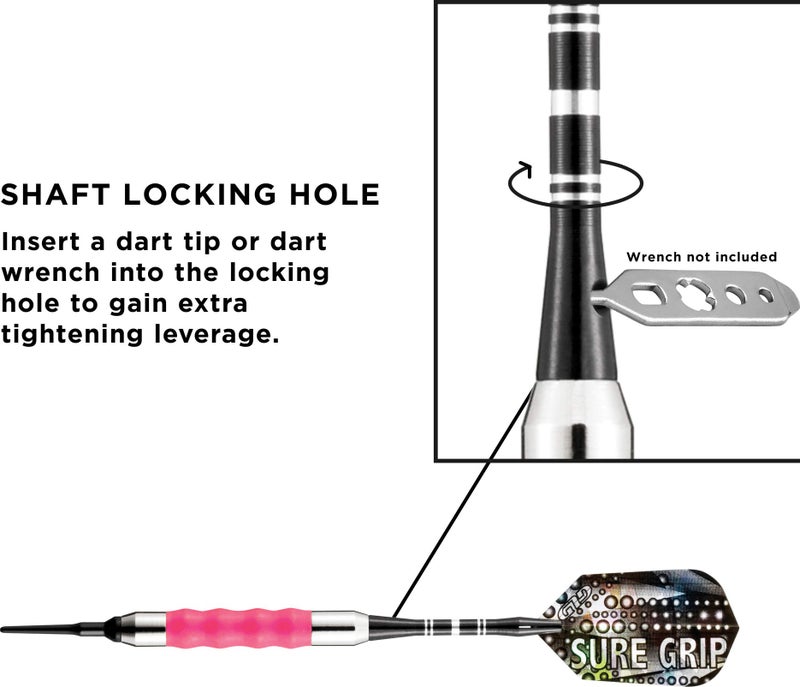 Viper Sure Grip Soft Tip Darts, Pink, 18 Grams - Image 5