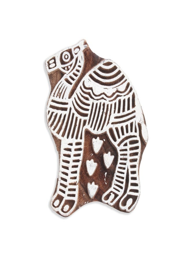 Itsy Bitsy Hand Carved Wooden Printing Block Camel W 2inch X L 3inch 1pc Ethnic Desert Theme Wood Stamp for Cloth, Canvas & Pottery