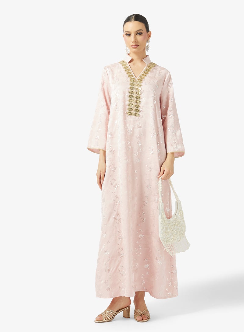 Khizana Embroidered Jalabiya - Image 1