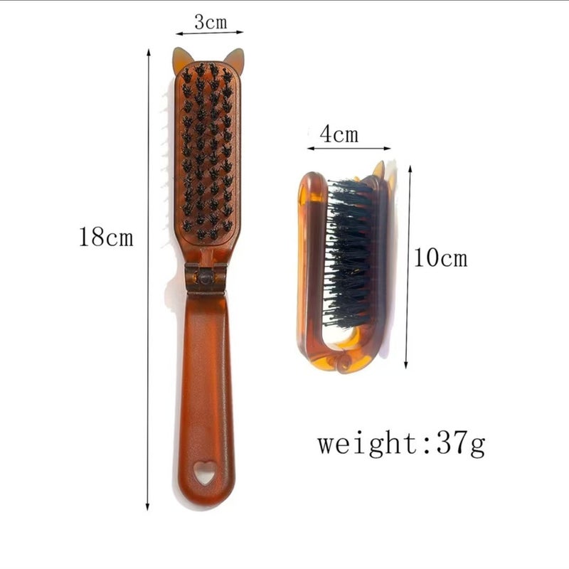 إسكدنيا Folding Small Comb Womens Portable Portable Massage Comb Fluffy Hair Root Bristle Hair Comb No Scalp Mini Hair Comb Folding mane comb