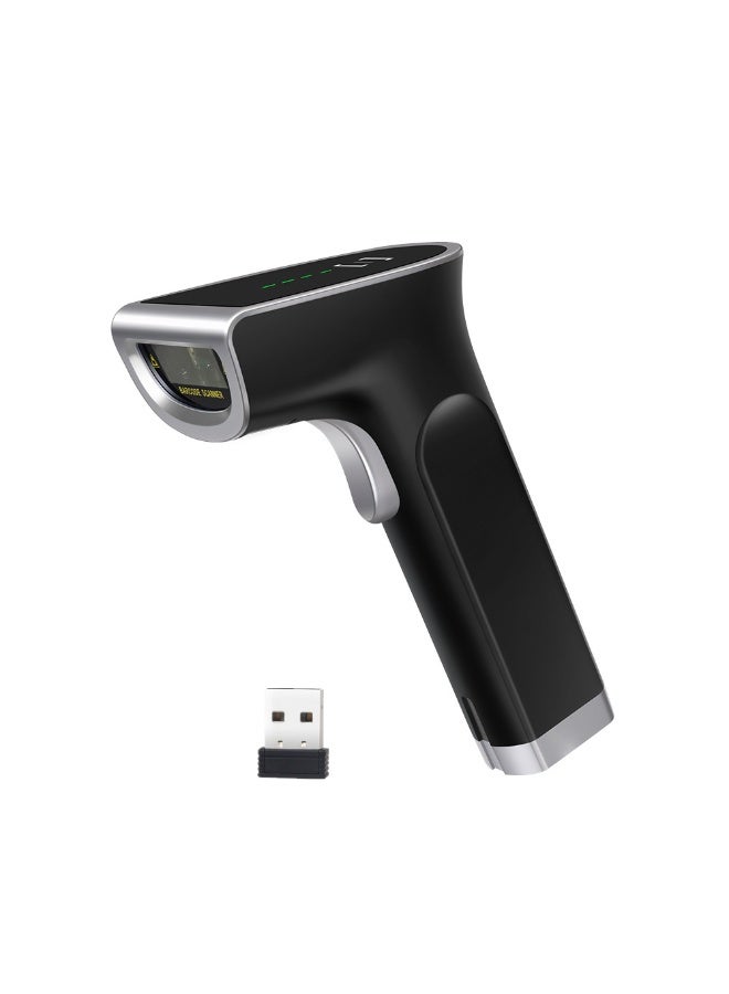 Generic 1D/2D Wireless Barcode Scanner with Stand, 2.4G Transmission up to 100m, Rechargeable 2600mAh Battery, Shockproof Durable Design, Compatible with iOS, Android, Windows, Mac OS, Plug and Play  - Image 2
