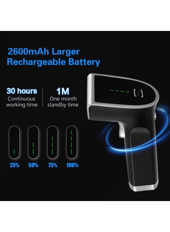 Generic 1D/2D Wireless Barcode Scanner with Stand, 2.4G Transmission up to 100m, Rechargeable 2600mAh Battery, Shockproof Durable Design, Compatible with iOS, Android, Windows, Mac OS, Plug and Play  - Image 4