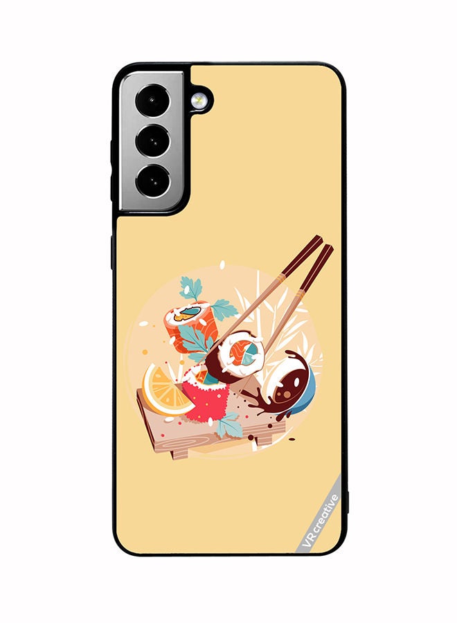 VR CREATIVE Protective Case Cover For Samsung Galaxy S21 FE 5G Sushi Design Multicolour - Image 1