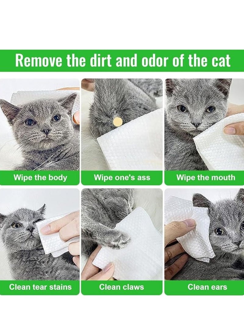 SKY-TOUCH 1pack Dog Wipes 80pcs, Large Pet Grooming Wipes for Dogs & Cats, for full body, eye wipes, ear wipes, Paws Unscented - Image 5