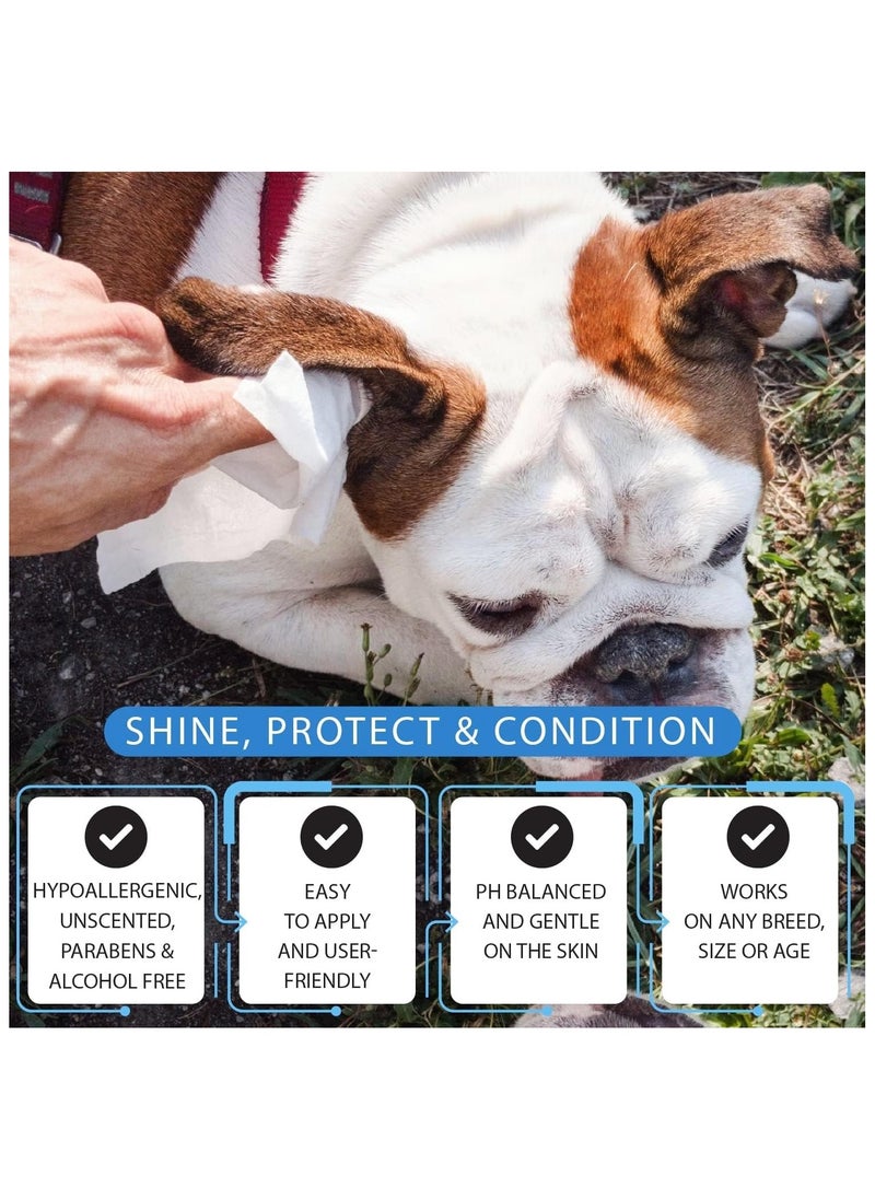 SKY-TOUCH - 1pack Dog Wipes 80pcs, Large Pet Grooming Wipes for Dogs & Cats, for full body, eye wipes, ear wipes, Paws Unscented - Image 1