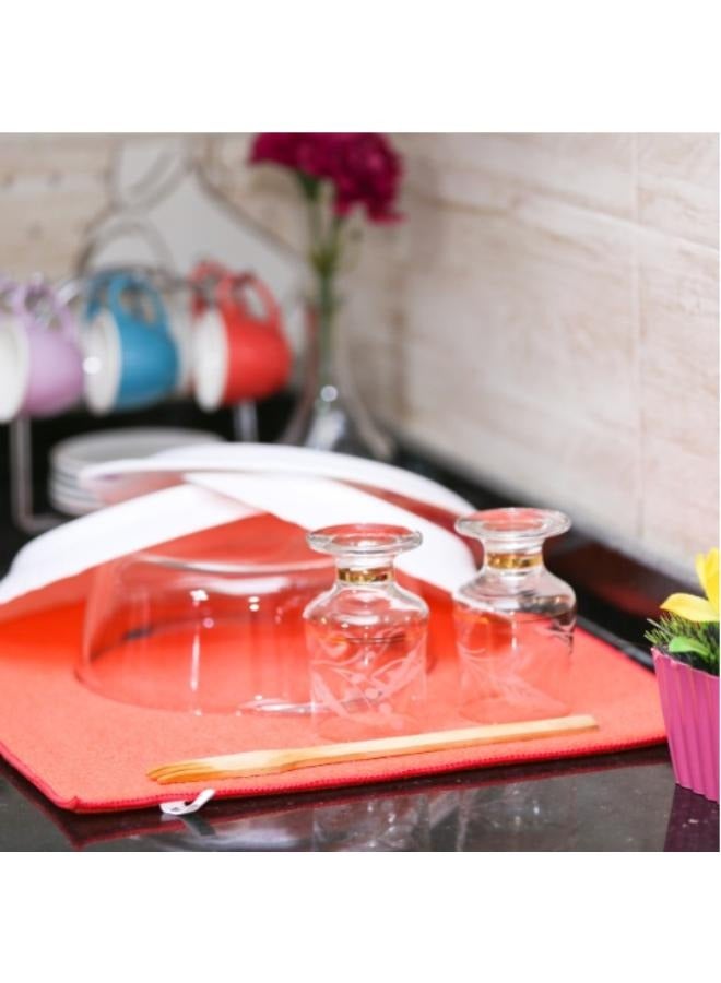 Waritex Micro Clean Dish Drying Mat Orange. - Image 5