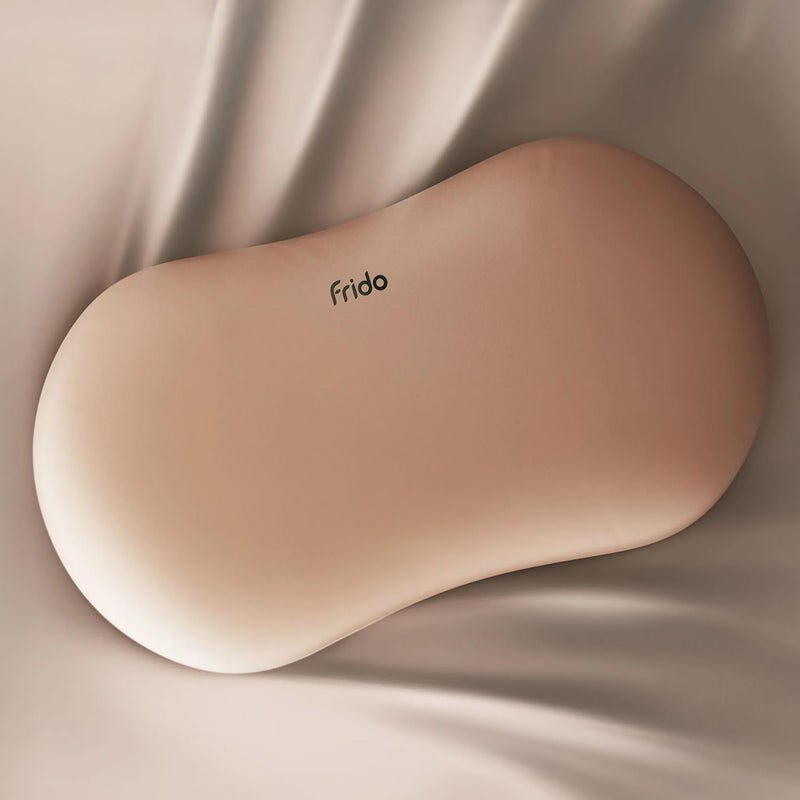 Frido Cuddle Pillow | Breathable & Ultra-Soft Memory Foam | Sleeping Support for Adults | Best Hugging Pillow for Side Sleepers & Travel | Anti-Frizz & Skin-Friendly – Mocha Brown - Image 1