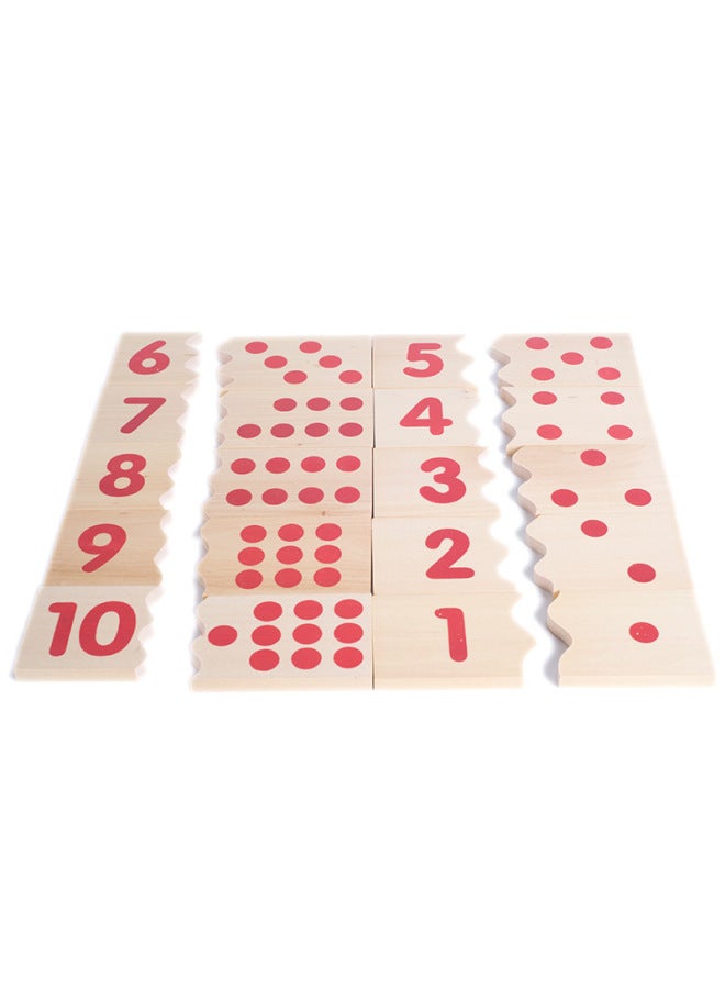وسائل تعليمية مونتيسوري المباشرة للأطفال التعليمية المبكرة ألعاب خشبية التنمية الفكرية لغز رقمي اللون: رقم اللغز - Image 4